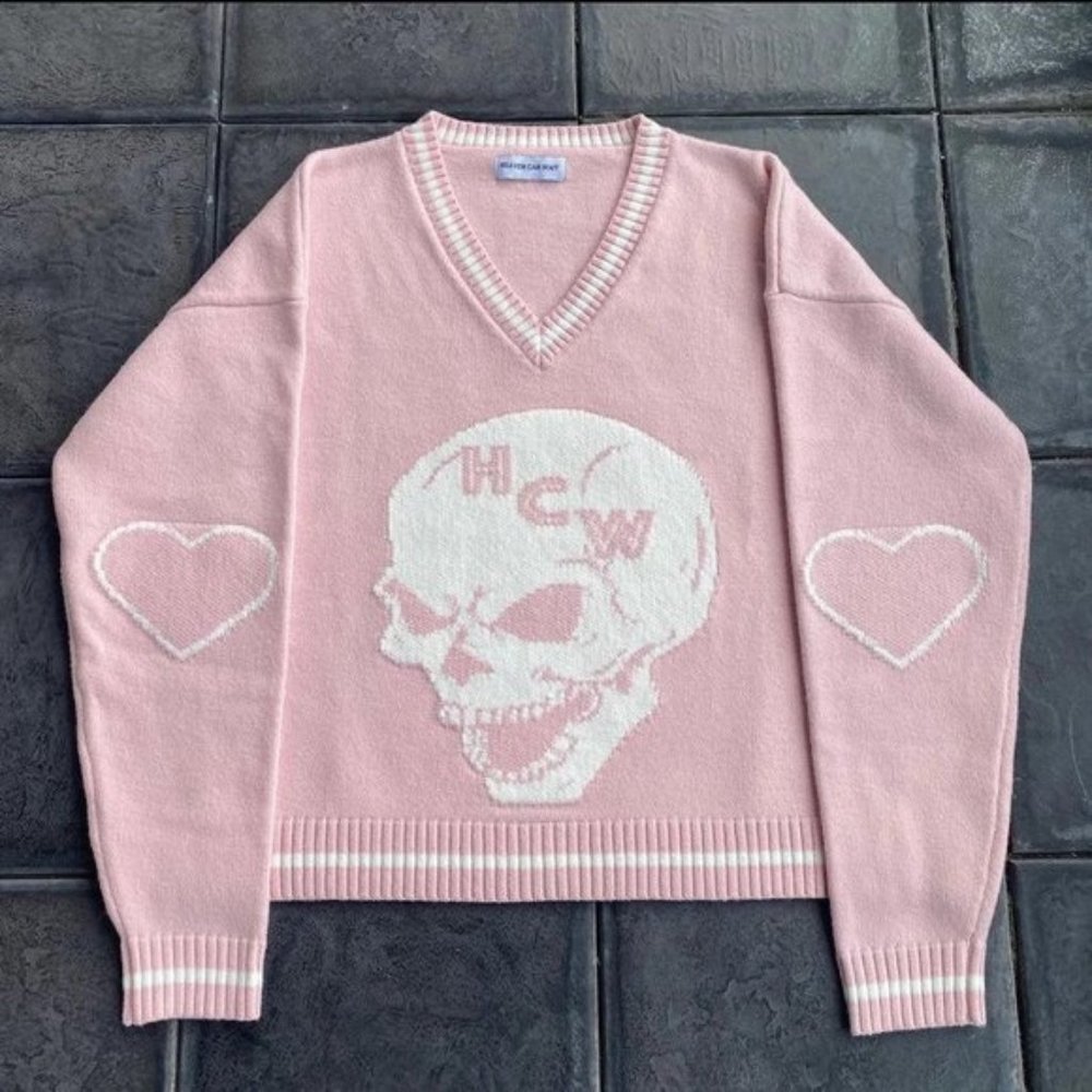 Heaven Can Wait Pink Skyfall Knit